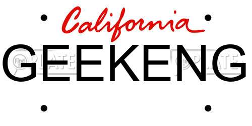 GEEKENG California License Plate
