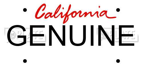 GENUINE California License Plate