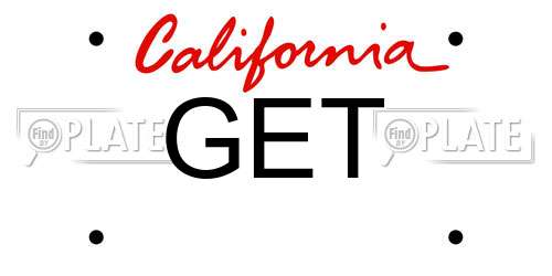 GET California License Plate