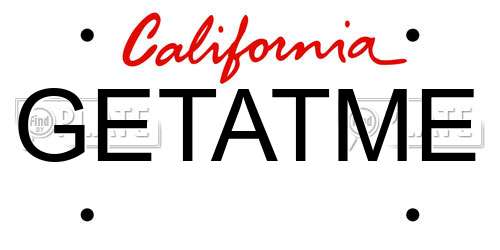 GETATME California License Plate