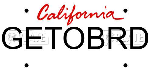 GETOBRD California License Plate