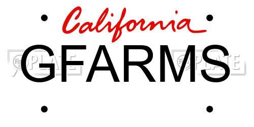 GFARMS California License Plate