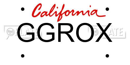 GGROX California License Plate