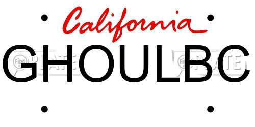 GHOULBC California License Plate
