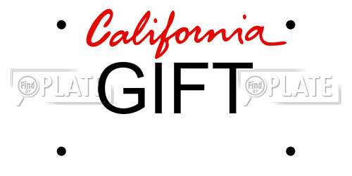 GIFT California License Plate