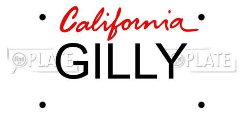 GILLY California License Plate
