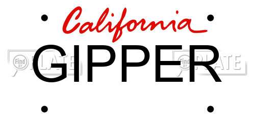 GIPPER California License Plate