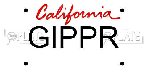 GIPPR California License Plate