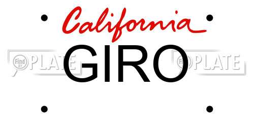 GIRO California License Plate