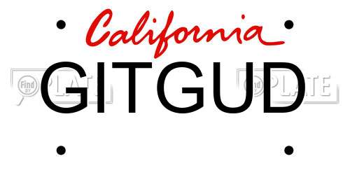 GITGUD California License Plate