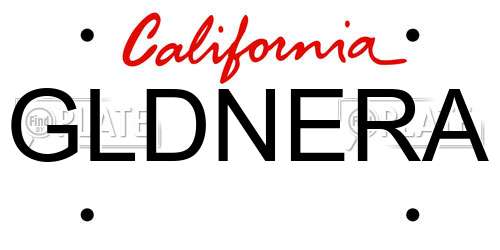 GLDNERA California License Plate