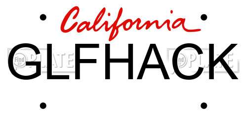 GLFHACK California License Plate