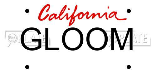 GLOOM California License Plate