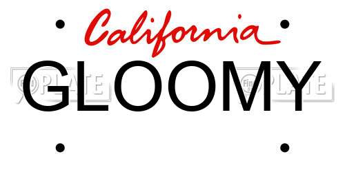 GLOOMY California License Plate
