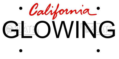 GLOWING California License Plate
