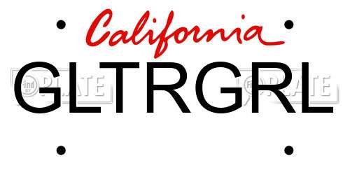 GLTRGRL California License Plate