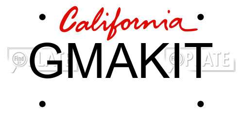 GMAKIT California License Plate