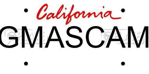 GMASCAM California License Plate