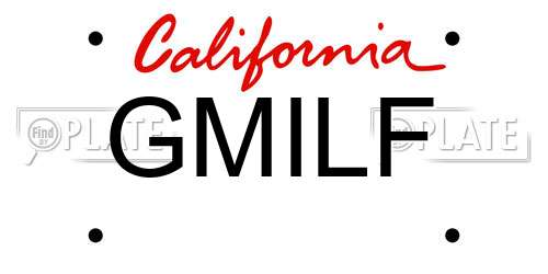 GMILF California License Plate