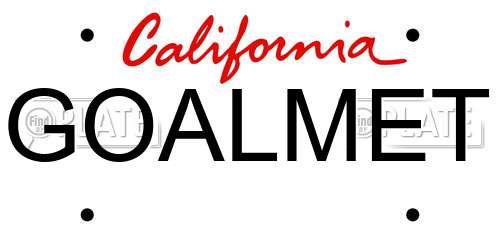 GOALMET California License Plate