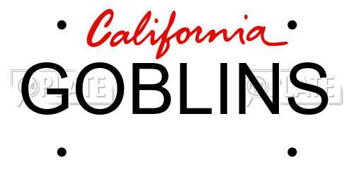 GOBLINS California License Plate