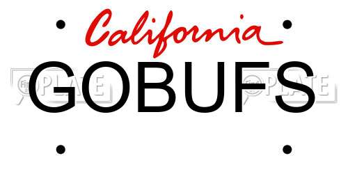 GOBUFS California License Plate