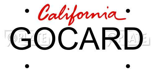 GOCARD California License Plate