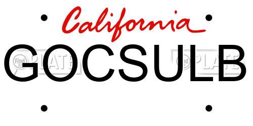 GOCSULB California License Plate