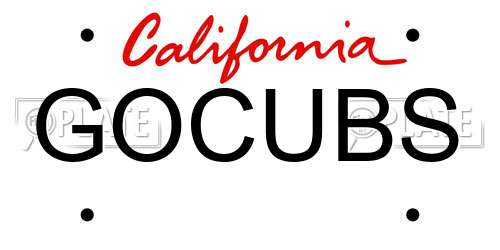 GOCUBS California License Plate