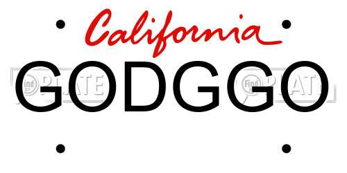 GODGGO California License Plate