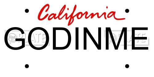 GODINME California License Plate
