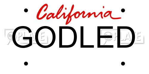 GODLED California License Plate