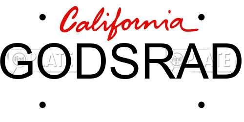 GODSRAD California License Plate