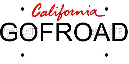 GOFROAD California License Plate