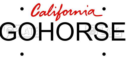 GOHORSE California License Plate