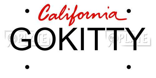 GOKITTY California License Plate