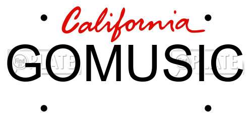 GOMUSIC California License Plate