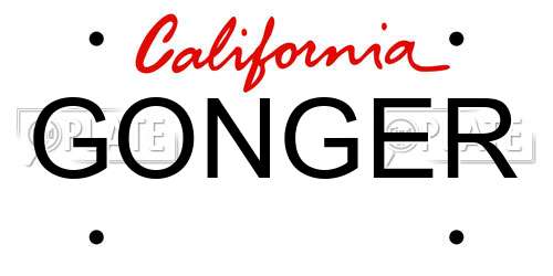 GONGER California License Plate