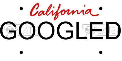 GOOGLED California License Plate