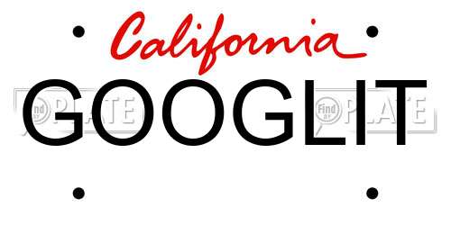 GOOGLIT California License Plate
