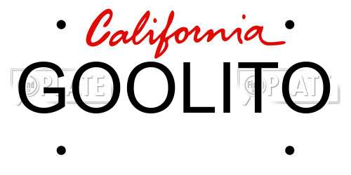 GOOLITO California License Plate