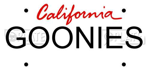 GOONIES California License Plate