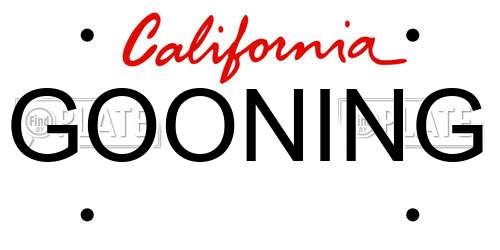 GOONING California License Plate