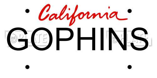 GOPHINS California License Plate