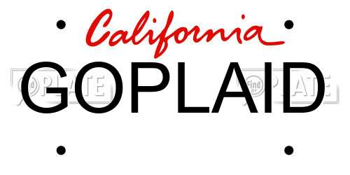 GOPLAID California License Plate