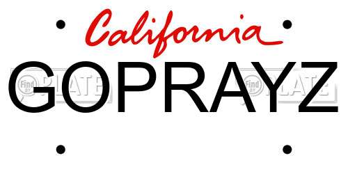 GOPRAYZ California License Plate