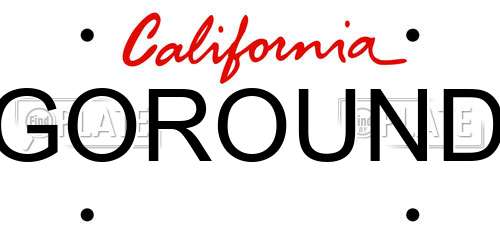 GOROUND California License Plate