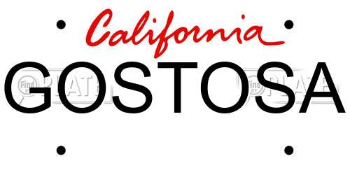 GOSTOSA California License Plate