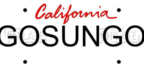 GOSUNGO California License Plate