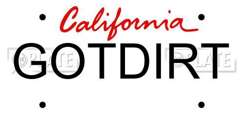 GOTDIRT California License Plate